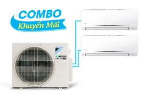 (Combo promotion) Daikin Multi S air conditioner system inverter 2.0Hp - 1 outdoor unit 2 indoor units 1.0 + 1.5Hp MKC50RVMV - CTKC25RVMV+CTKC35RVMV